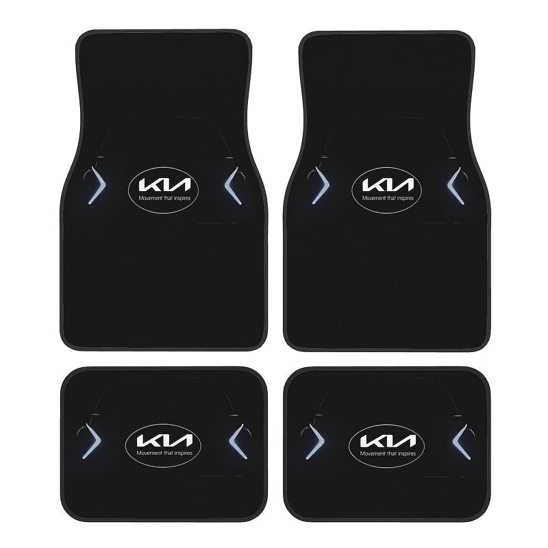 Set de 4 tapis de sol voiture KIA -  noir