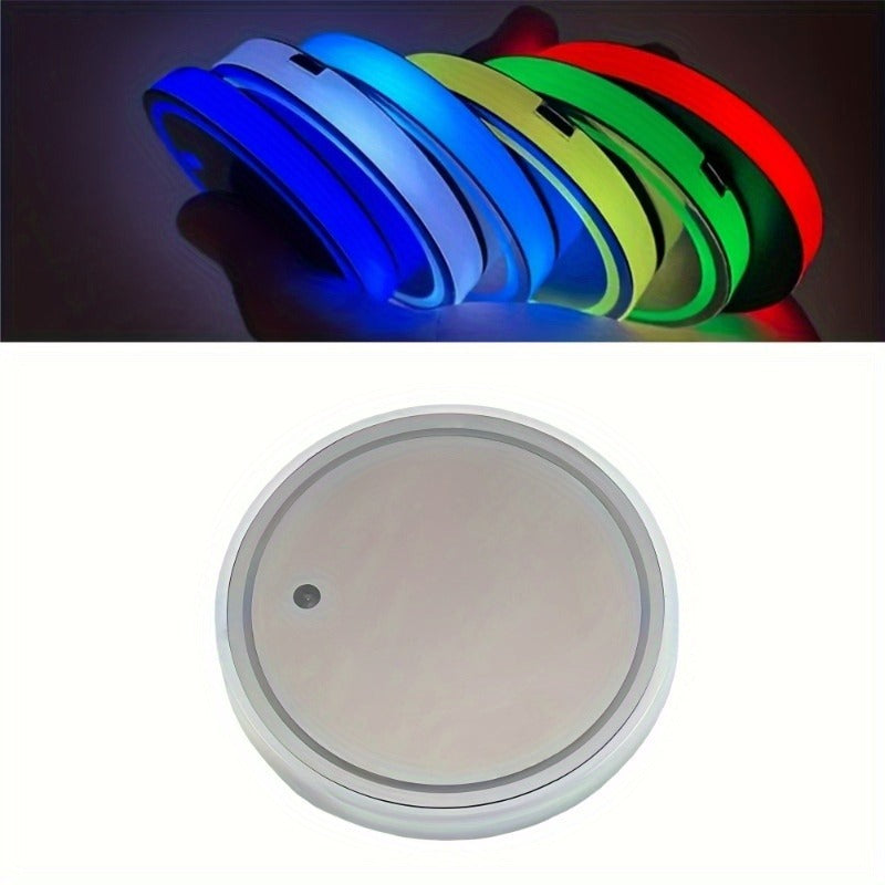Sous-verres LED 7 couleurs pour voiture