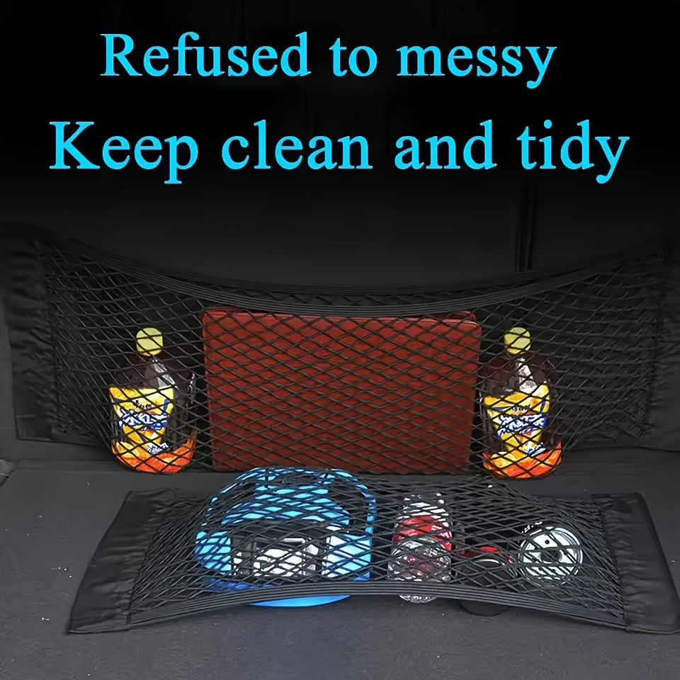 Lot de 4 Sacs de Rangement Double Maille pour Voiture