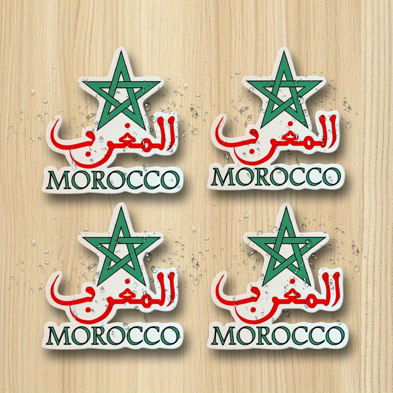 4 Autocollants Vinyle Marocains