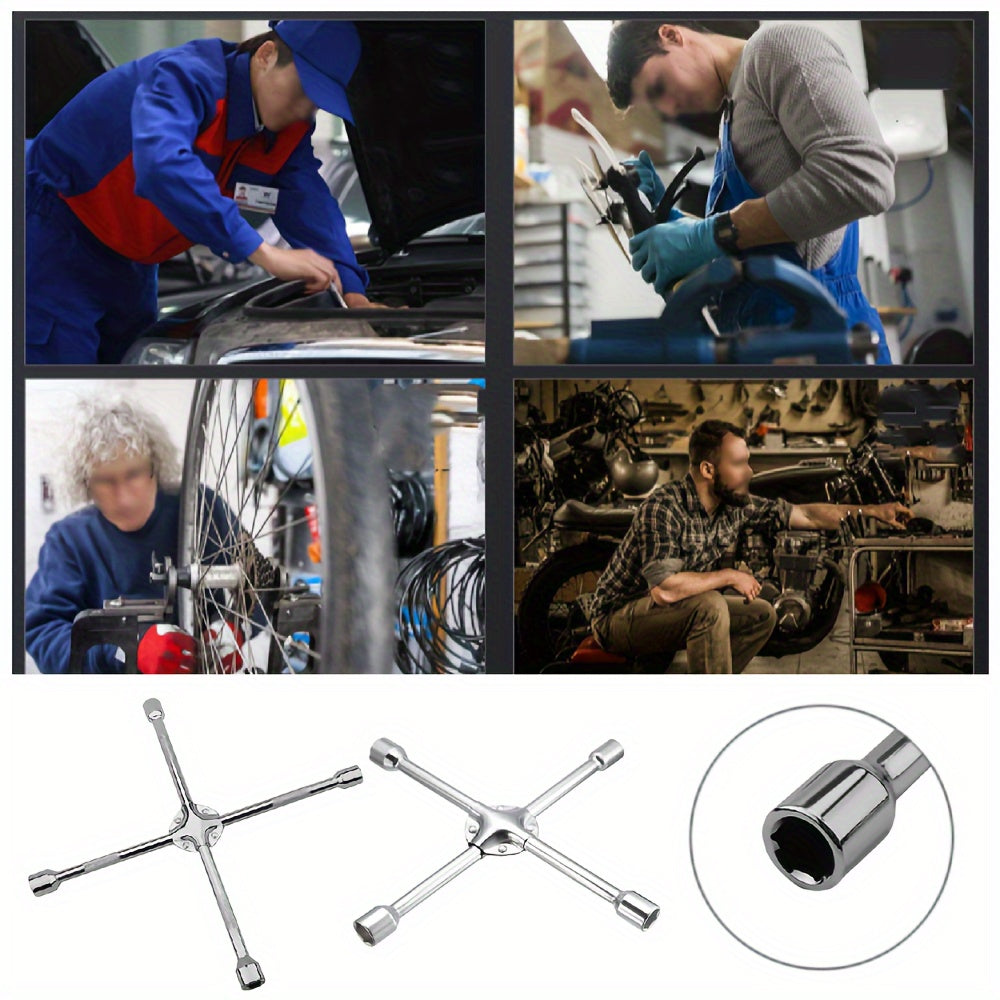 Clé en croix universelle 14" en acier inoxydable – 4 tailles