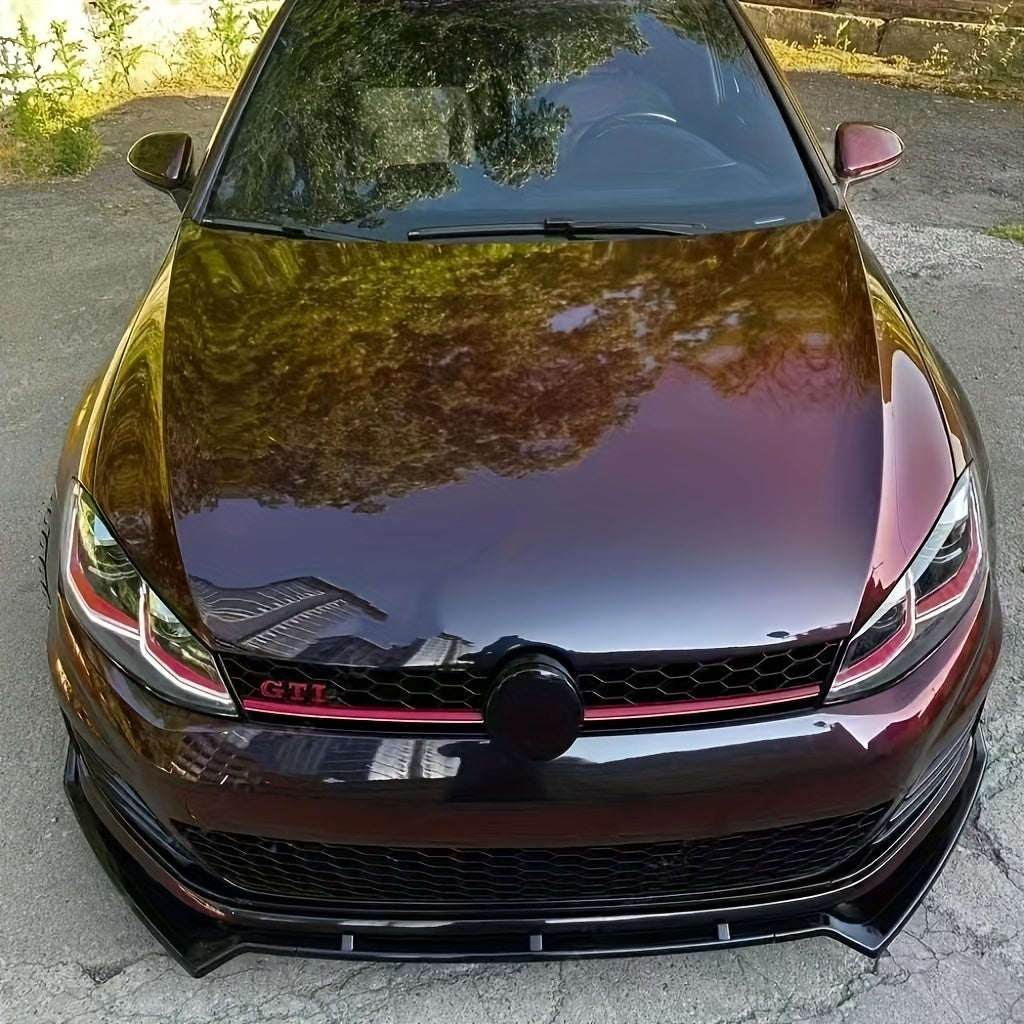 Kit 3pcs lame avant pour VW - spoiler avant brillant noir