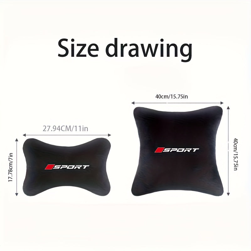 Set 2 pièces appui-tête et coussin lombaire voiture