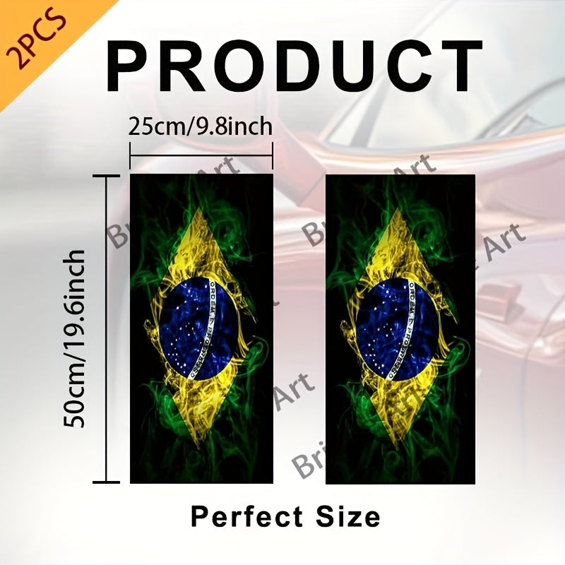 2 Autocollants Brésiliens pour Voiture