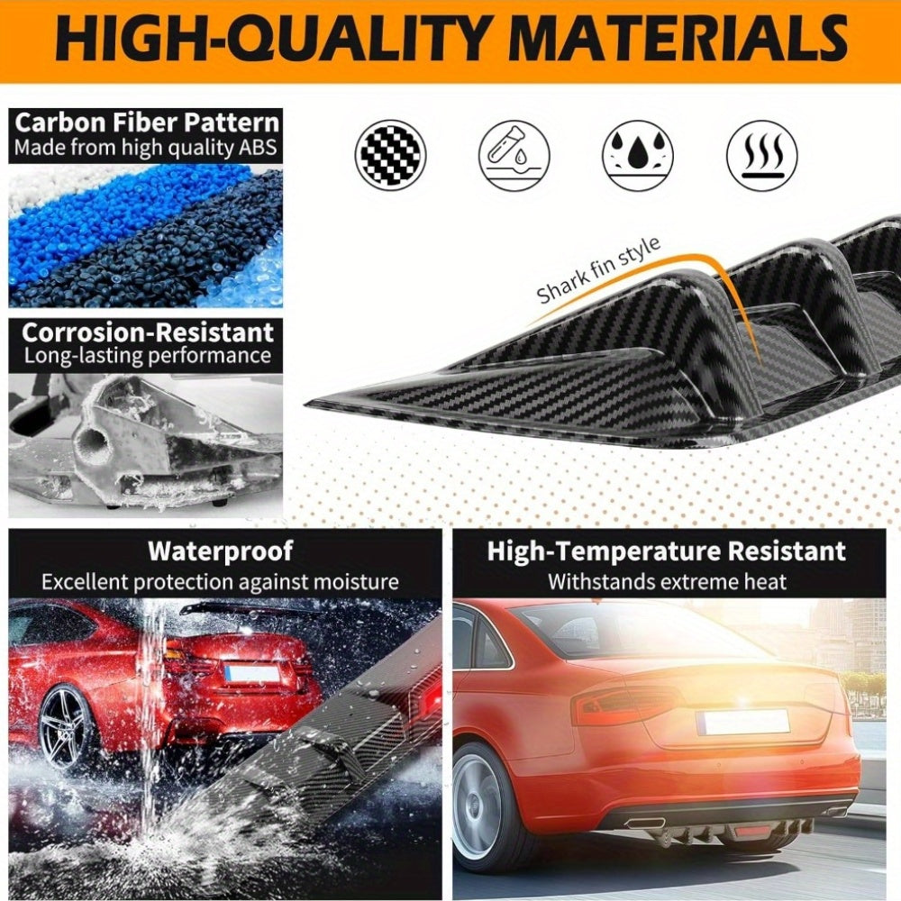 Diffuseur arrière en fibre de carbone avec aileron requin