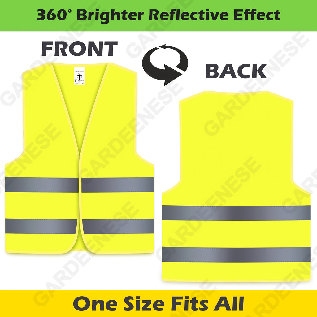 Gilet de sécurité haute visibilité 4pcs jaune
