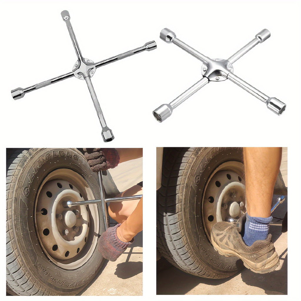 Clé en croix universelle 14" en acier inoxydable – 4 tailles