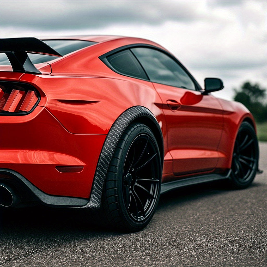 Autocollant Arche de Roue Texture Fibre de Carbone Améliorée