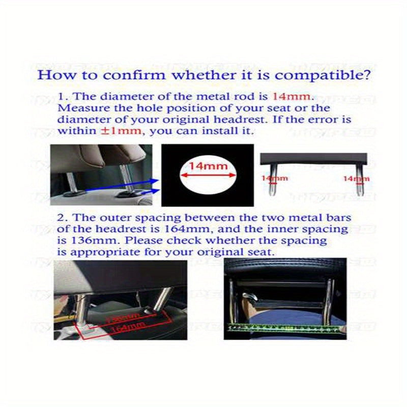 2 coussins d’appui-tête de siège de course, design ergonomique pour voiture et moto