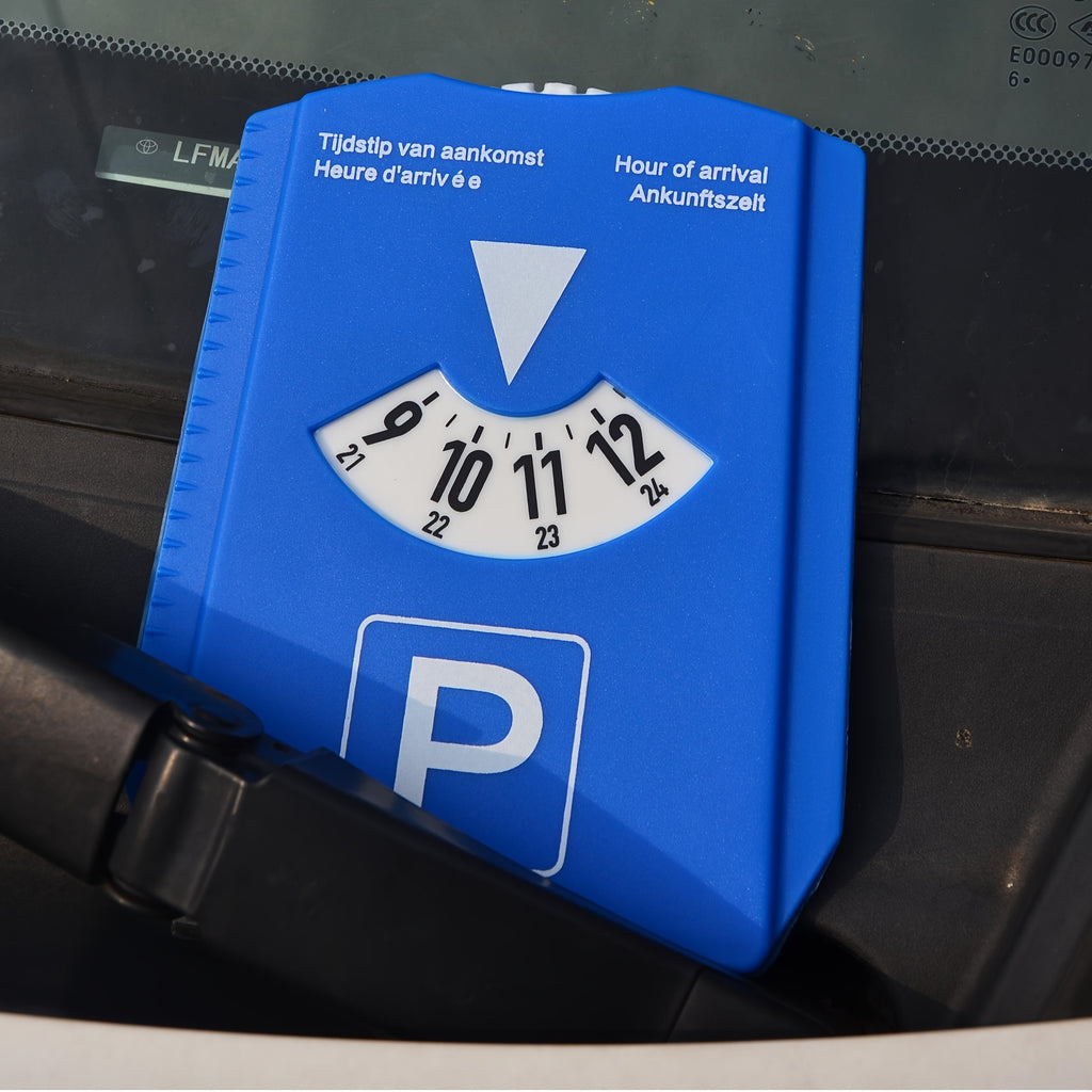 Disque de stationnement numérique bleu - 4 langues