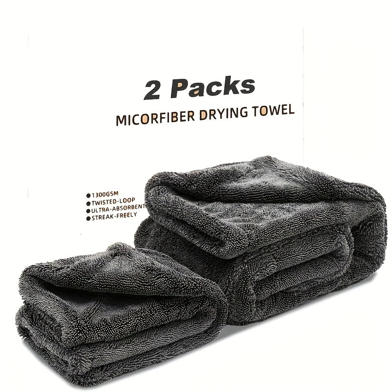 2 Serviettes Microfibre Super Absorbantes pour Voiture