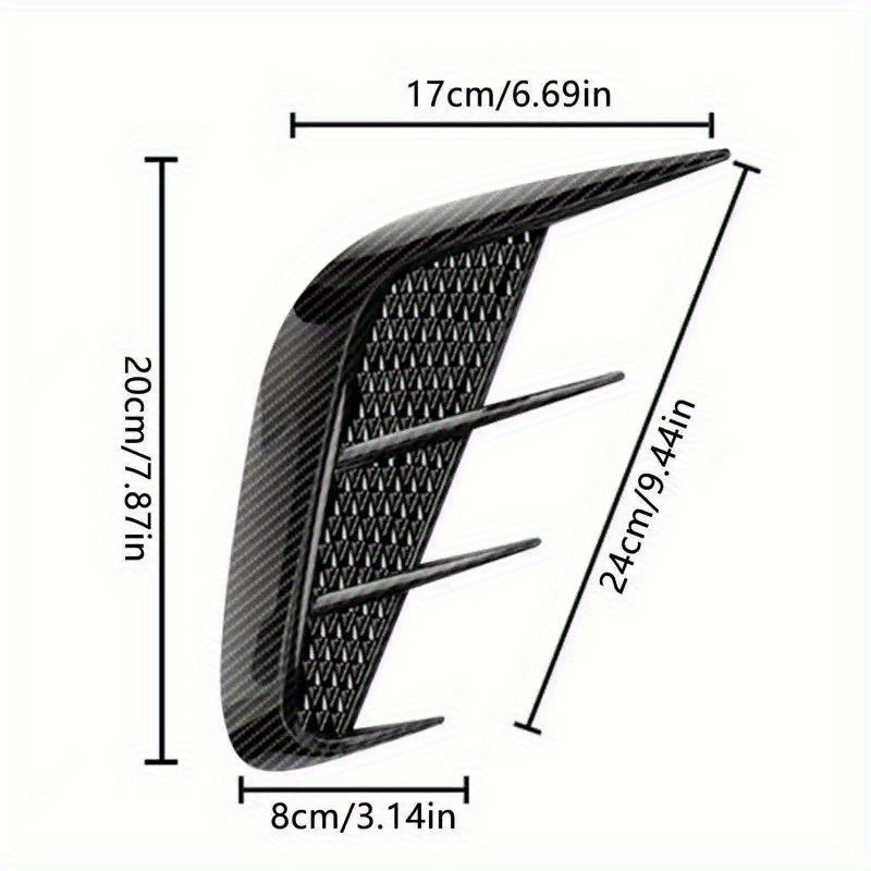 Prises d’air latérales avant universelles en fibre de carbone – Design sport aérodynamique