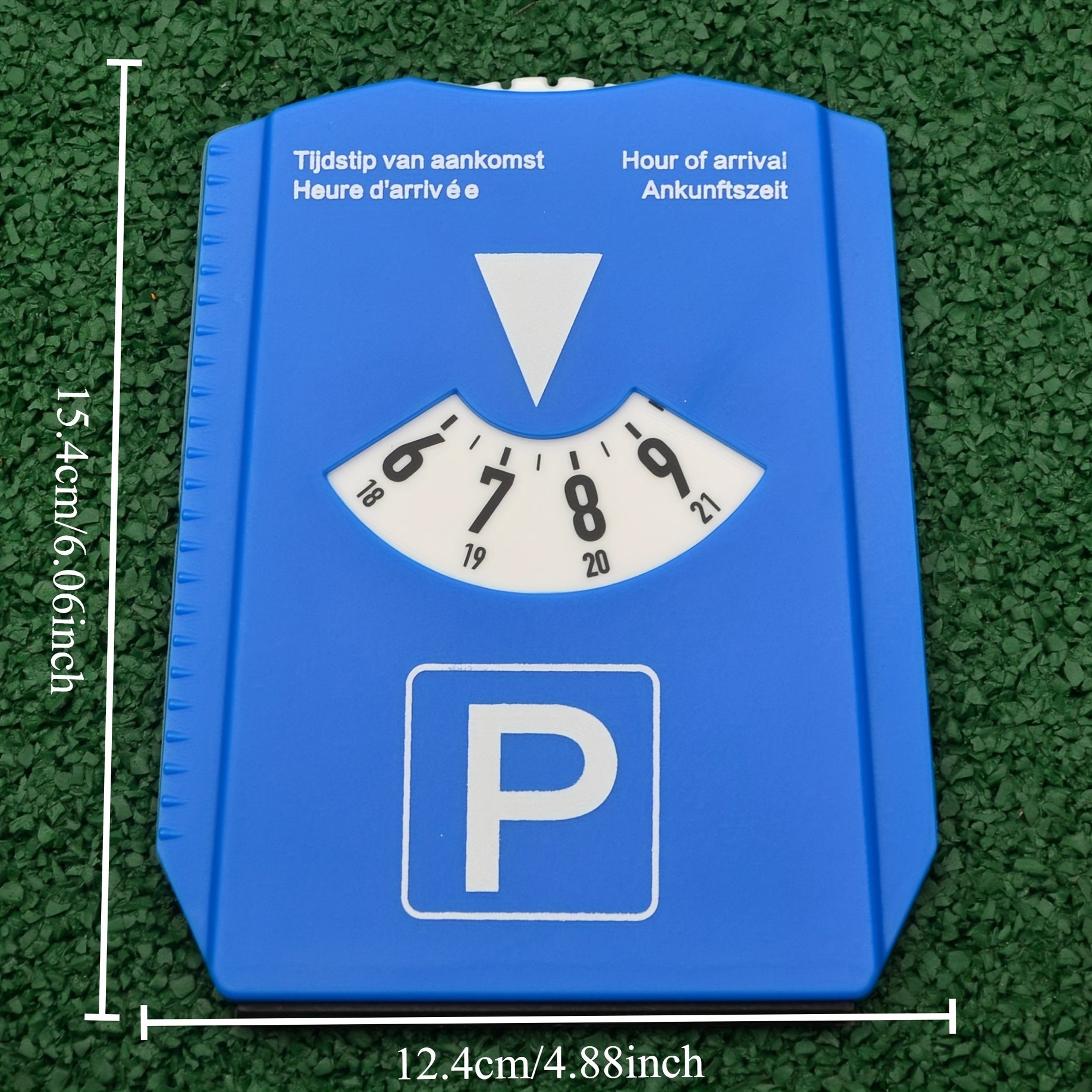 Disque de stationnement numérique bleu - 4 langues