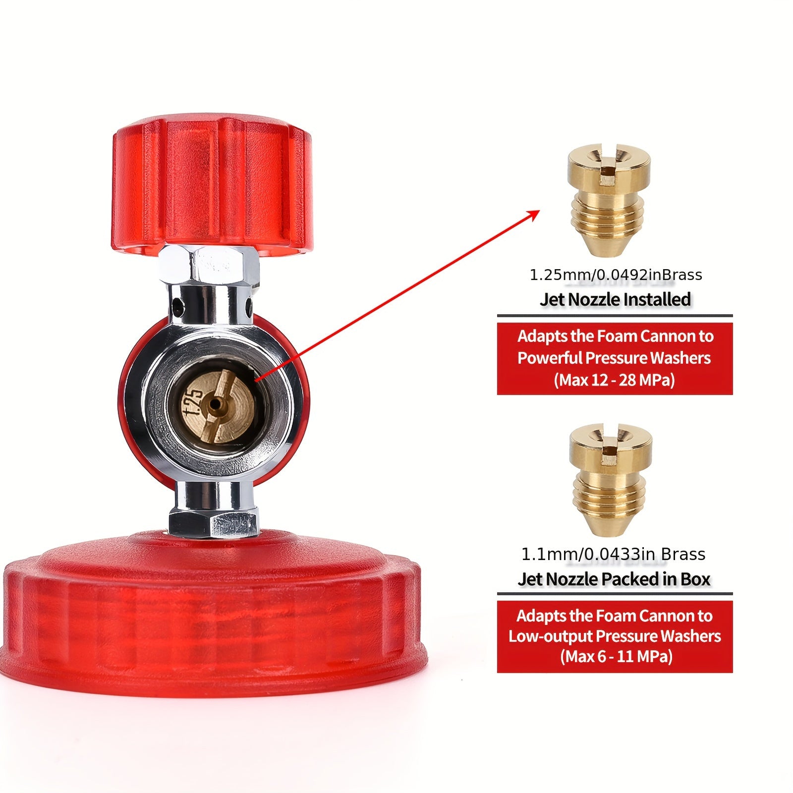 Canon à Mousse avec Raccord Rapide 1/4 pour Nettoyeur Haute Pression