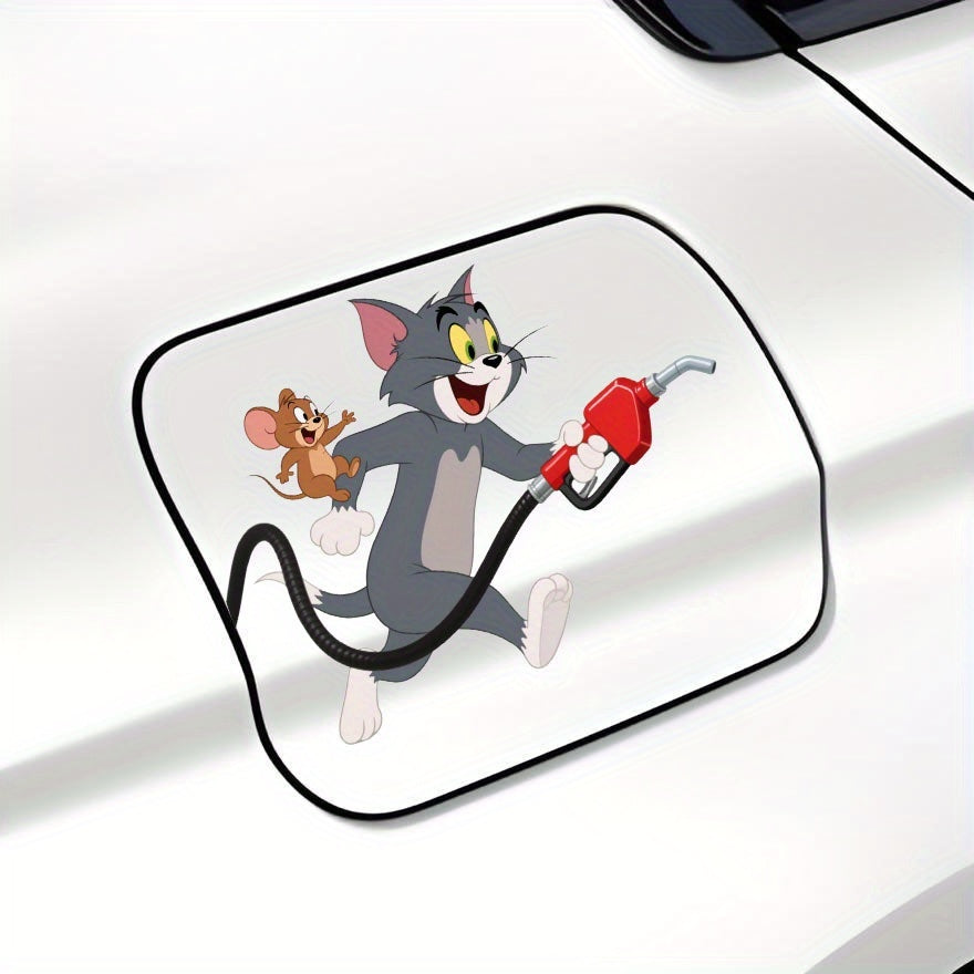 Autocollant Tom &Jerry pour Bouchon de Carburant