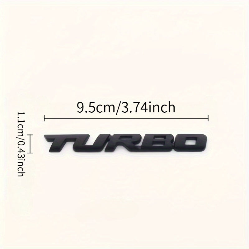 Emblème Turbo 3D Métal Premium