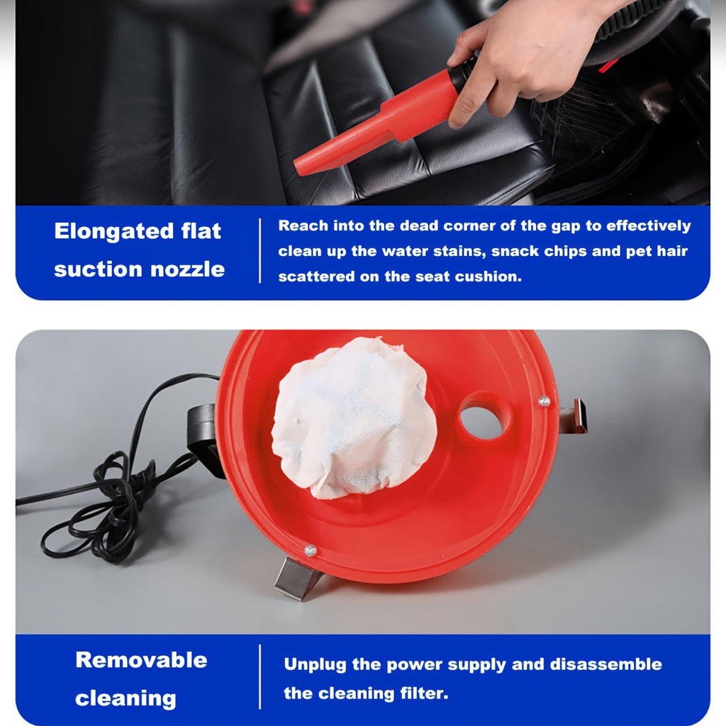 Aspirateur portable multifonction -  Nettoyeur voiture avec prise allume-cigare