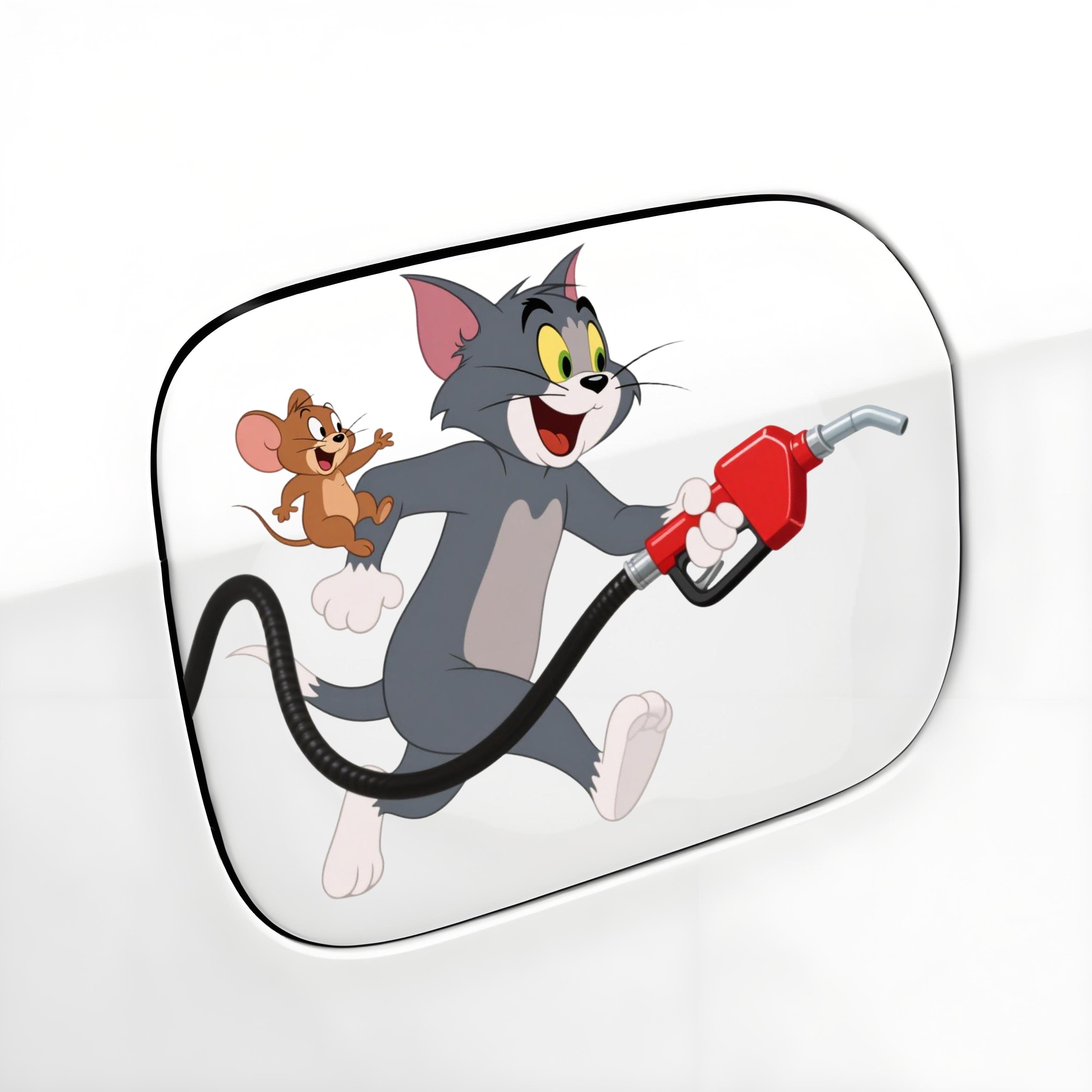 Autocollant Tom &Jerry pour Bouchon de Carburant