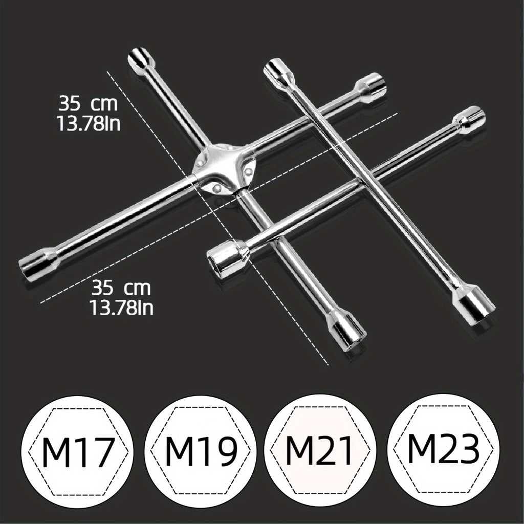 Clé en croix universelle 14" en acier inoxydable – 4 tailles