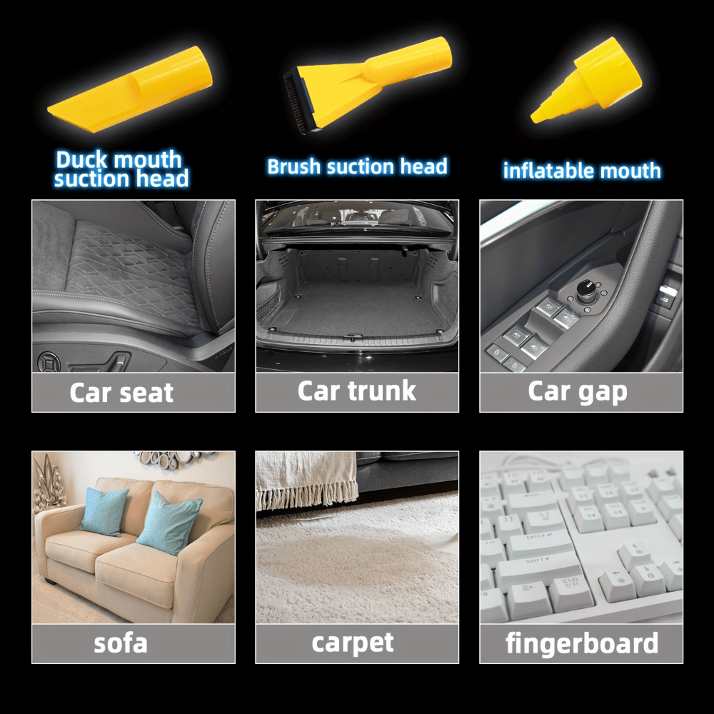 Aspirateur portable multifonction -  Nettoyeur voiture avec prise allume-cigare