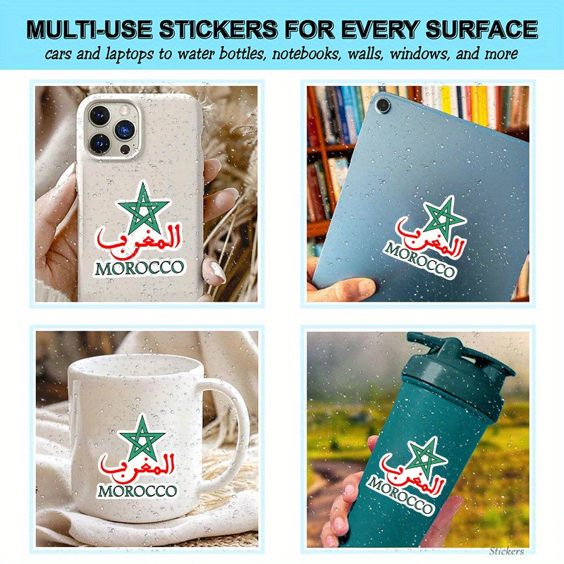 4 Autocollants Vinyle Marocains