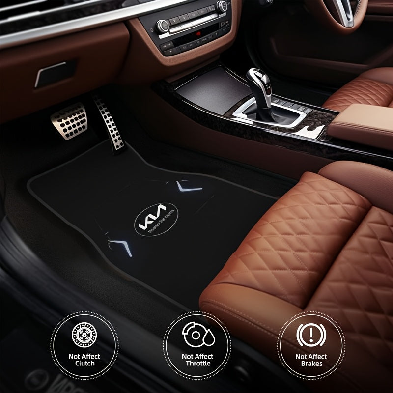 Set de 4 tapis de sol voiture KIA -  noir