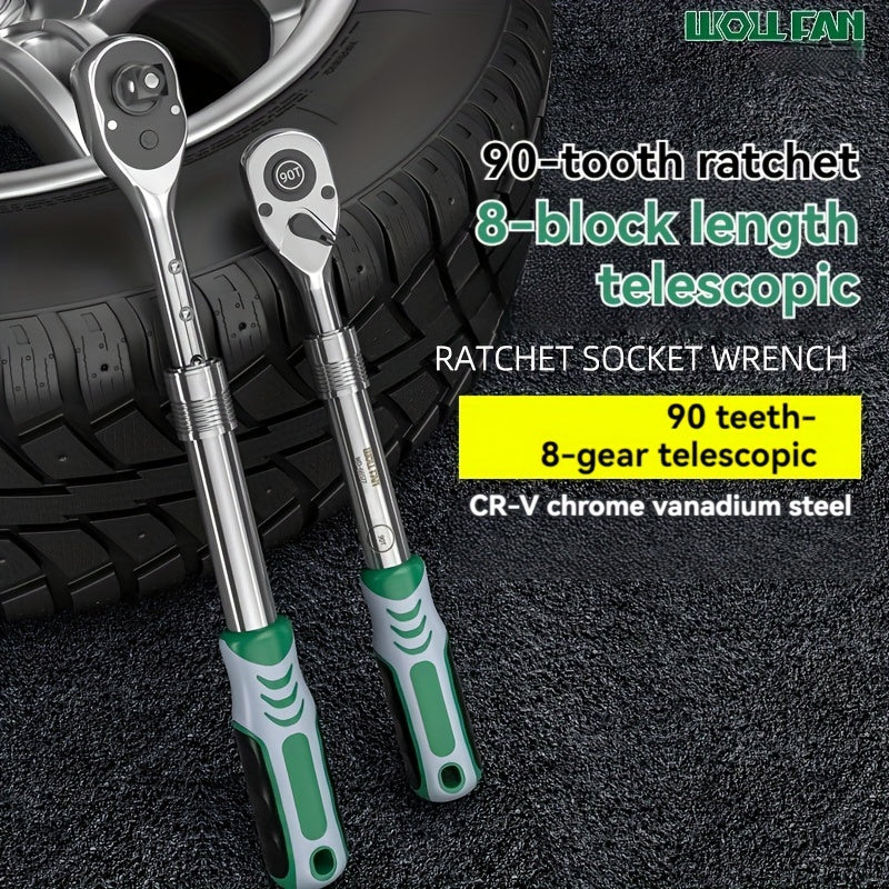 Clé à Cliquet 90 Dents WOLLFAN 8 Pouces Réglable en Chrome Vanadium