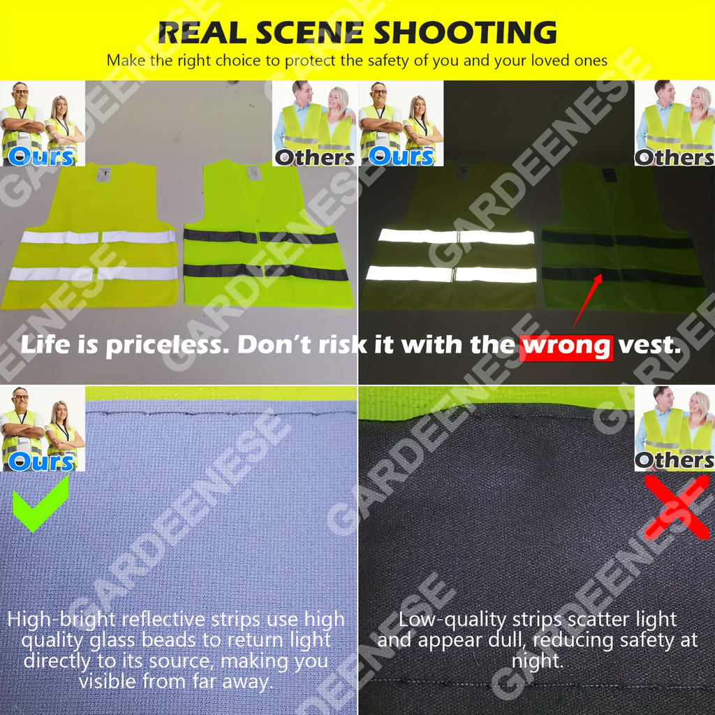 Gilet de sécurité haute visibilité 4pcs jaune